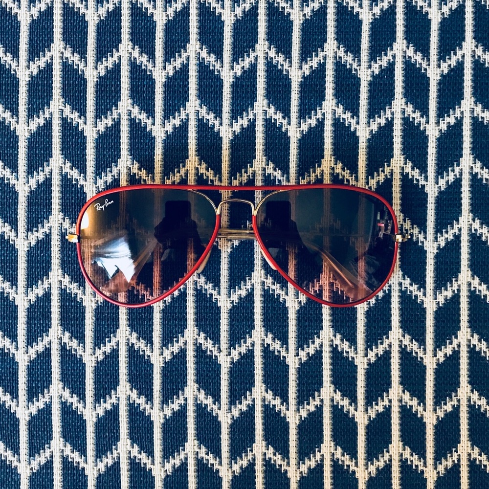 Red Ray Ban Aviators